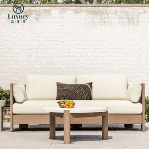 Moderne Luxe Tuinbanken Buiten Teak Houten Sofa Meubels Voor Hotels Villa Binnenplaatsen - Product Image 2