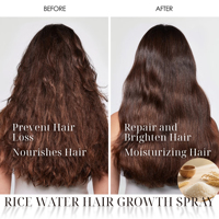 Brume capillaire réparatrice et fortifiante à la biotine et à l'eau de riz BLIW Private Label pour cheveux secs et abîmés, favorisant la croissance et l'épaississement des cheveux