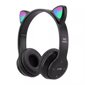 P47 M P47M LED Light up carino orecchio di gatto <span class=keywords><strong>cuffie</strong></span> da gioco BT V5.0 <span class=keywords><strong>cuffie</strong></span> Over Ear per PC telefono Tablet - Product Image 1