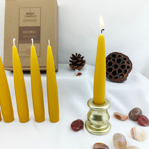 เทียนไขผึ้งสีเหลืองธรรมชาติบริสุทธิ์ LP54F สำหรับขายส่ง ทำด้วยมือ - Product Image 2