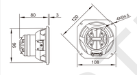 Speaker Koaksial ND 4 Inch Neodymium 200W Kontinu 86dB 77-20000Hz 36mm Voice Coil Speaker Monitor Panggung G4CX36H36XL