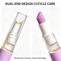 Stylo poussoir à huile pour cuticules, parfum lavande, double embout 2-en-1, soin des ongles, hydratant, traitement des cuticules, outil de manucure portable