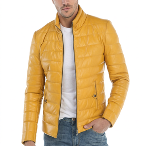 Veste en cuir de haute qualité pour hommes, très élégante et stylée - Product Image 1