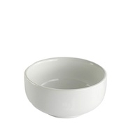 Bol en céramique blanche chinoise classique en gros, vaisselle élégante pour restaurant, hôtel, maison, usage quotidien