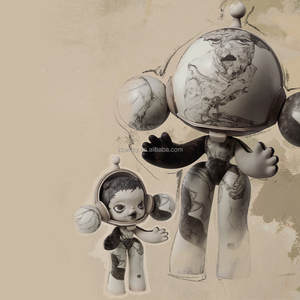 Para Pop Mart MEGA SKULLPANDA 1000% Egon Schiele figura de <span class=keywords><strong>Anime</strong></span> <span class=keywords><strong>TikTok</strong></span> Venta caliente 100% juguete de decoración de moda Original - Product Image 4