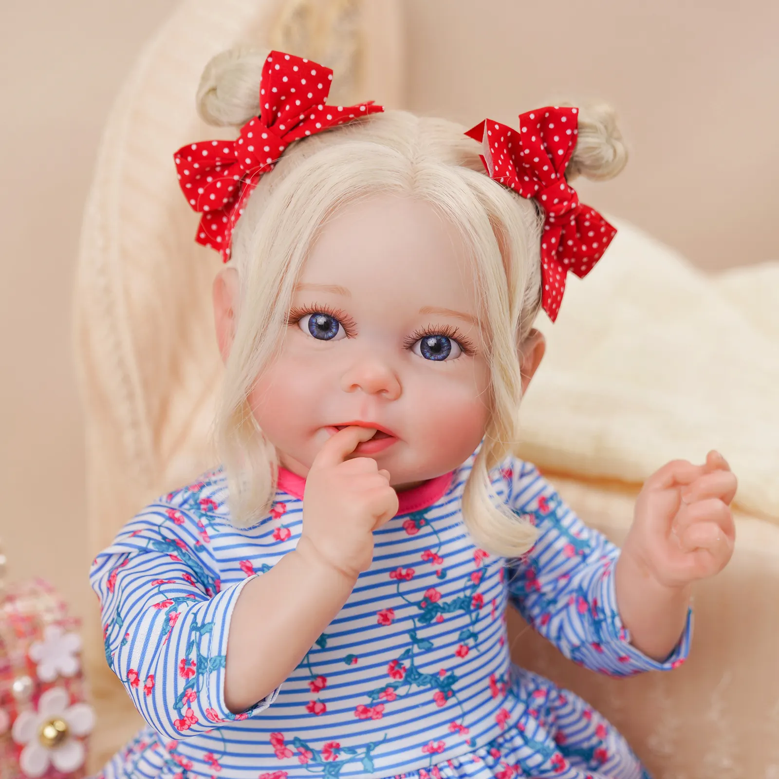 Babeside 50cm Original Design Painted Finished Reborn Toddler Dolls New Born Real Life Baby Girl Doll Reborn