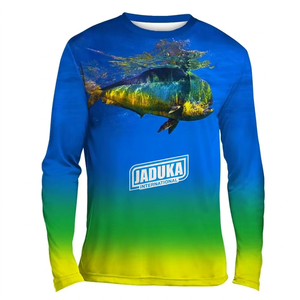เสื้อตกปลาพิมพ์ลายปลามาฮี โพลีเอสเตอร์ 100% ขนาดใหญ่พิเศษ ป้องกันรังสียูวี UPF 50 ป้องกันแบคทีเรีย ระบายเหงื่อได้ดี - Product Image 1