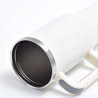 Gobelet isotherme à double paroi de 40 oz avec poignée, logo personnalisé, motif papa squelette amusant, cadeau pour la fête des pères