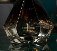 Arôme de parfum durable de luxe pour bâton de diffuseur de roseau bouteille en verre à 8 faces répulsif contre les moustiques à l'huile essentielle naturelle