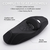 Ensemble de siège pour moto Yamaha NMAX 125 & 155, coussin de selle amélioré compatible avec les modèles 2020-2024