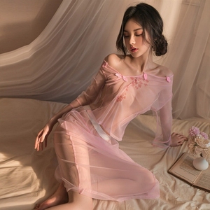 Lencería Sexy <span class=keywords><strong>de</strong></span> Malla Transparente Estilo República <span class=keywords><strong>de</strong></span> China, Uniforme Cheongsam, Tentación, Pasión, Hanfu, Traje Libre para Mujer Qqny - Product Image 3