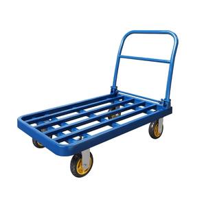 Chariot à main portable robuste, pliable, à 4 roues, pour le transport de marchandises sur les chantiers - Product Image 5