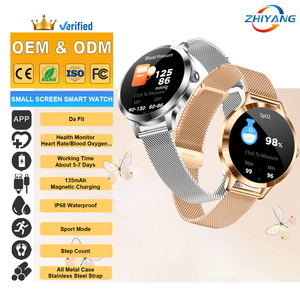<span class=keywords><strong>Smartwatch</strong></span> T91 per Modalità Sport, Frequenza Cardiaca, Ossigeno nel Sangue, Schermo AMOLED da 1,04 Pollici, 35mm Oro Rosa, Argento e Cinturini Multipli - Product Image 3