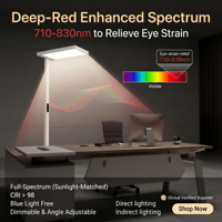 Lampe de sol de bureau LED à économie d'énergie 100W 140lm/W 14000lm Éclairage direct et indirect CRI 98 UGR<14 Dimmable Éclairage intérieur