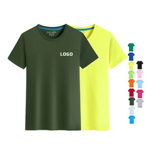 Wholesale <strong>Customizable</strong> Men's Short Sleeve Polyester/Cotton Camisetas-Blank Design with Digital Print Regular Fit - Product Image 1