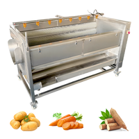 Machine à laver et à éplucher le curcuma, Laveuse et éplucheuse de pommes de terre, Machine à laver le manioc, Laveuse de pommes de terre, Nettoyeur de fruits