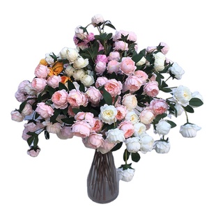 Tốt Nhất Bán Duy Nhất Dài Thân Cây Trắng 7 Đầu Nhân Tạo Hoa Mẫu Đơn Bó Hoa Cho Đám Cưới Nhà Trang Trí - Product Image 5