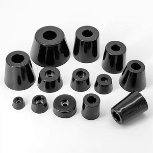 Patins en caoutchouc TPR noirs antidérapants de qualité industrielle pour pieds de <span class=keywords><strong>chaise</strong></span>, résistants à la pression, avec vis - Product Image 4