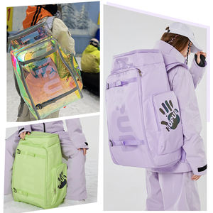 Sac à dos de <span class=keywords><strong>ski</strong></span> imperméable pour femme de 65 L avec roues, compartiment sec et humide séparé, rangement pour bottes de <span class=keywords><strong>ski</strong></span> et casque, pour les sports de neige débutants - Product Image 2