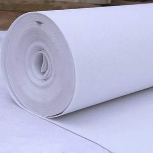 Sıcak satış beyaz dokunmamış flanel yapışkan kumaş, 2.3-2.5mm kalın 1 metre geniş Polyester kumaş bez makinesi masa - Product Image 4