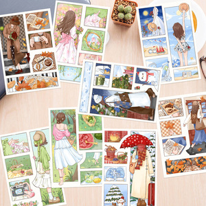 Paquete <span class=keywords><strong>de</strong></span> 8 Pegatinas Ilustradas ''Diversión <span class=keywords><strong>de</strong></span> las Cuatro Estaciones'' <span class=keywords><strong>para</strong></span> <span class=keywords><strong>Niñas</strong></span>, Pegatinas <span class=keywords><strong>para</strong></span> Decorar Fundas <span class=keywords><strong>de</strong></span> Teléfono y <span class=keywords><strong>Cuadernos</strong></span> - Product Image 4