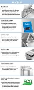 Refrigerador Comercial Bajo Mostrador <span class=keywords><strong>de</strong></span> Tres Puertas con Certificación Energy Star, Descongelación Automática, Mesa <span class=keywords><strong>de</strong></span> Preparación para Pizza - Product Image 4