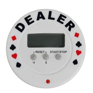 Hot Sale Poker Tournament Timer Pro Digital Dealer & Timer Round Dealer Black Jack Texas Hold'em Poker Chip Accessories Supplier