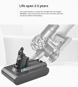 Batería de Repuesto de 21.6V Compatible con DYC V8 <span class=keywords><strong>Absolute</strong></span> V8 Animal para Herramienta Eléctrica Inalámbrica <span class=keywords><strong>Dyson</strong></span> V8, Batería de Litio - Product Image 5