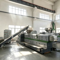 Ligne de granulation par extrusion monophasée, machine de recyclage de plastique broyé PP PC pour la production de granulés de plastique PP PC recyclé