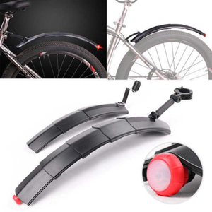 Guardabarros plegable telescópico para bicicleta de montaña, con luz trasera, delantero y trasero - Product Image 4