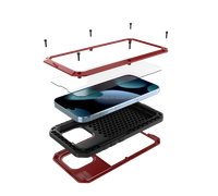 Protecteur d'écran intégré de marque étui de téléphone portable étanche couverture arrière en métal antichoc pour iPhone 11 12 13 14 15 Pro Max