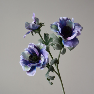 H015 Fleurs artificielles haut de gamme 3 têtes de fleurs de lotus argentées pour le salon des mariages <span class=keywords><strong>Bouquet</strong></span> de fleurs en soie de mariée - Product Image 1
