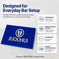 Tapis de bar antidérapant personnalisé pour la maison, écologique, en PVC souple et caoutchouc de silicone, étanche, avec plateau de récupération des gouttes et porte-gobelets pour cuisine et bar
