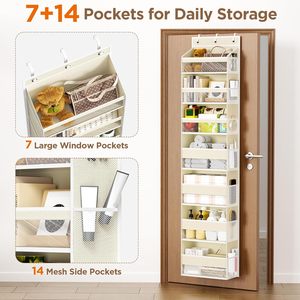 <b>Over</b> <b>The</b> <b>Door</b> Organizer 7 Tier With 14 Side Pockets Hanging Storage For Bathroom Closet - Product Image 4