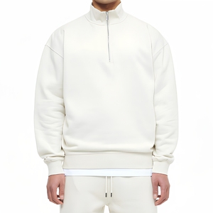 Pull-over demi-zippé en gros pour activités de plein air d'automne, en tissu molletonné épais, pour les détaillants américains - Product Image 1