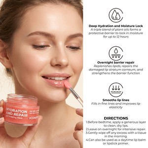 Mascarilla Labial Nocturna OEM, Nutre e Hidrata, Vitamina C, Manteca de Murumuru y Karité, Antioxidantes <span class=keywords><strong>para</strong></span> Labios Secos y Escamosos - Product Image 6
