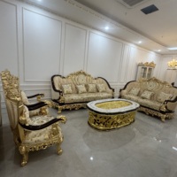 Ensemble de canapés turcs royaux best-sellers, canapé Chesterfield de style français de haute qualité, pieds en bois massif, design luxueux et intemporel, garantie 1 an