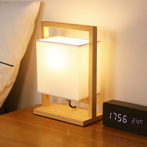 BSCI ฟังก์ชั่นสัมผัส2000มิลลิแอมป์ชั่วโมงไม้แบบชาร์จไฟแบบพกพาตั้งแคมป์โคมไฟตารางสำหรับบ้าน - Product Image 1