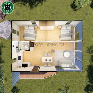 บ้านคอนเทนเนอร์สำเร็จรูปประกอบรวดเร็ว คุณภาพสูง กันน้ำ ขนาด 20 ฟุต 40 ฟุต ขยายได้ พร้อมโครงเหล็กแข็งแรงทนทาน - Product Image 6