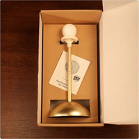 Lampe de chevet LED de luxe en cristal floral, boule décorative ronde imprimée en 3D pour chambre d'hôtel, lampe de table USB pour la décoration intérieure