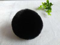 Pompon coloré en boule de fourrure de lapin artificiel de taille multiple en vente en gros pour bricolage pince à cheveux accessoires de vêtement