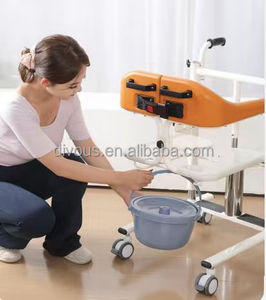 Nouvelle chaise de transfert hydraulique multifonctionnelle pour patients hospitaliers, pour personnes âgées, avec fonction toilettes et hauteur réglable - Product Image 3