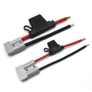 50A灰色电池电源2极连接器电缆，带Maxi/中型保险丝座电池连接器电缆 - Product Image 4