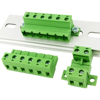 Connecteur de bornier industriel sans soudure à pas de 7,62 mm, avec fixation et ensemble de fiches mâles et femelles enfichables