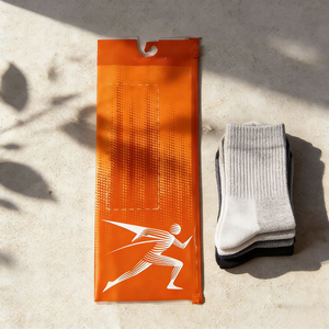 High Quality Custom Printed 3 Side Seal Pouch Plastic Transparent Underwear Socks Packaging Hanger Hook Bag - Product Image 3