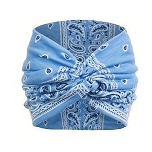 Bandeau pour cheveux à imprimé noix de cajou, sport, course à pied, bohème, lavage du visage, maquillage, bandeau large croisé pour femmes - Product Image 3