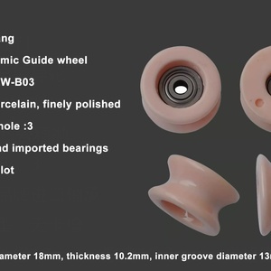 Ruedas guía de cerámica de 18*9.8mm para trefilado con larga vida útil, certificadas ISO9001:2008, OEM Sen Guang - Product Image 4