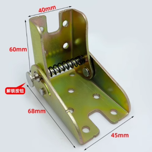 <span class=keywords><strong>Charnière</strong></span> silencieuse <span class=keywords><strong>verrouillable</strong></span> à ressort robuste pour meubles de maison, de bureau et armoires, 68 mm x 40 mm, en acier laminé à froid - Product Image 6