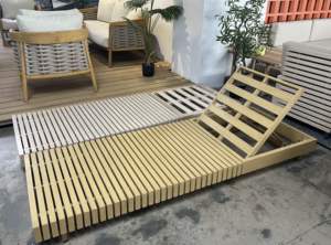 كراسي الاستلقاء على الشمس على الطراز البسيط سرير شمسي رائع مع طاولة فندق شاطئ مقاوم للماء فيلا ألومنيوم سرير نهاري - Product Image 6