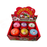 Jouet Squishy Boulette de Noël Scintillante, Boîte Mystère, Anti-stress, Fidget Kawaii, Cadeau de Fête de Noël pour Enfants